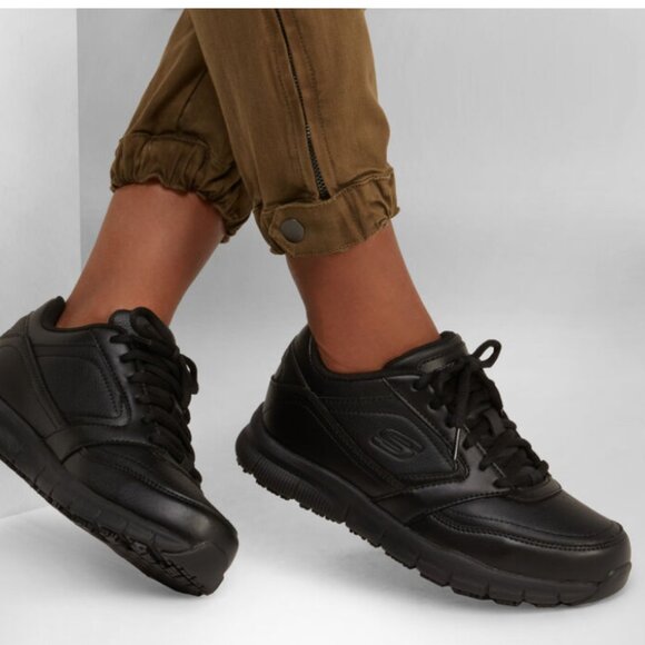 SKECHERS Work Slip Resistant Lace Up Sneakers Shoes - Picture 1 of 8